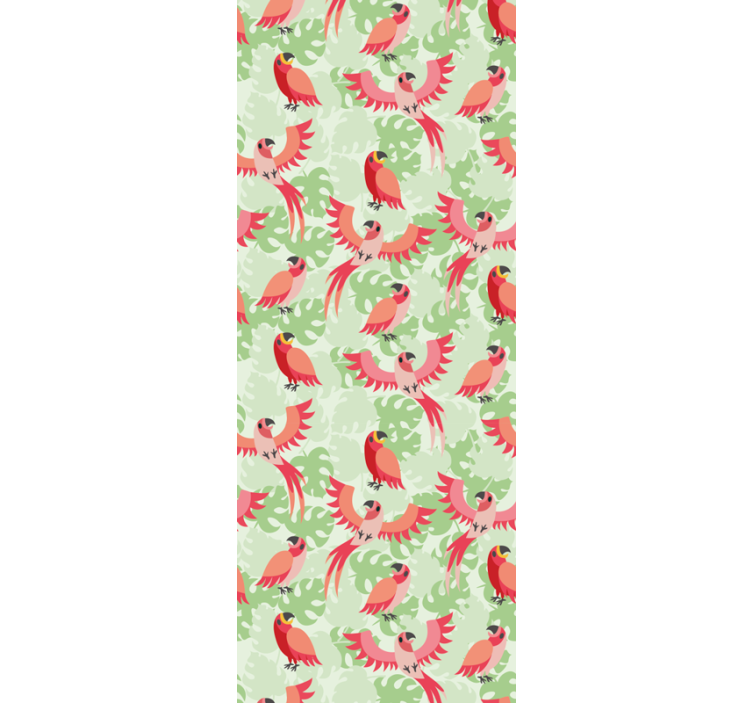 Papel de parede pássaros padrão de papagaio - TenStickers