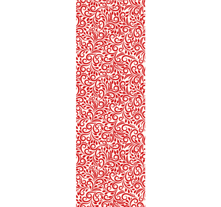 papel de parede floral Esmalte vermelho - TenStickers