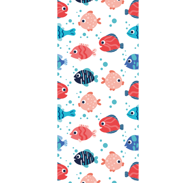 Papel de parede peixes brincadeira aquática - TenStickers