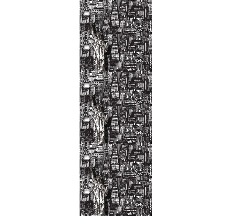 Papel de parede cidades e países estátua urbana colagem - TenStickers