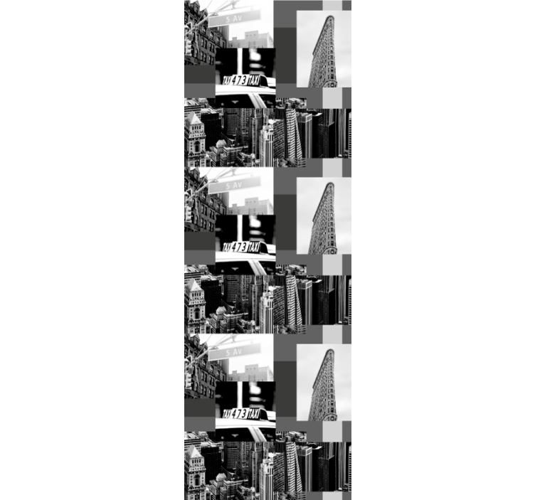 Papel de parede cidades e países padrão de colagem urbana - TenStickers