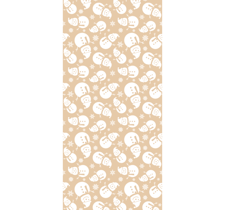 papel de parede infantil Muitos rostos de bonecos de neve - TenStickers