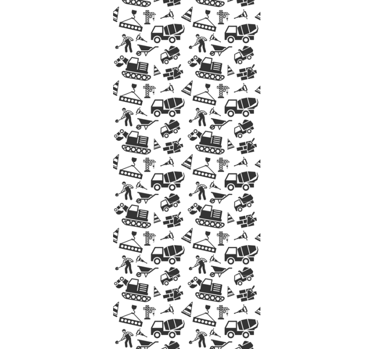 Papel de parede industrial motivo de construção - TenStickers