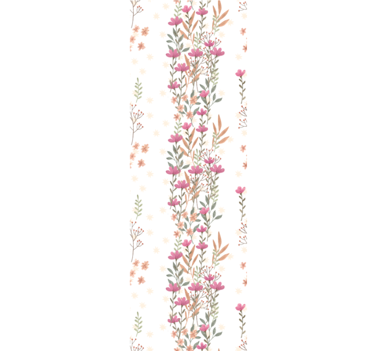 papel de parede floral Flores botânicas altas - TenStickers