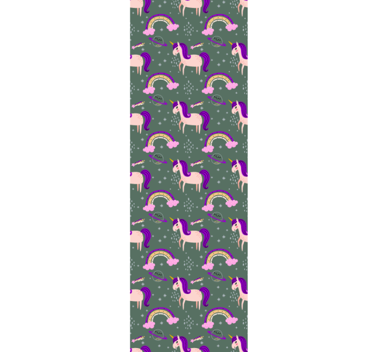 papel de parede animais criaturas míticas e arcos coloridos - TenStickers