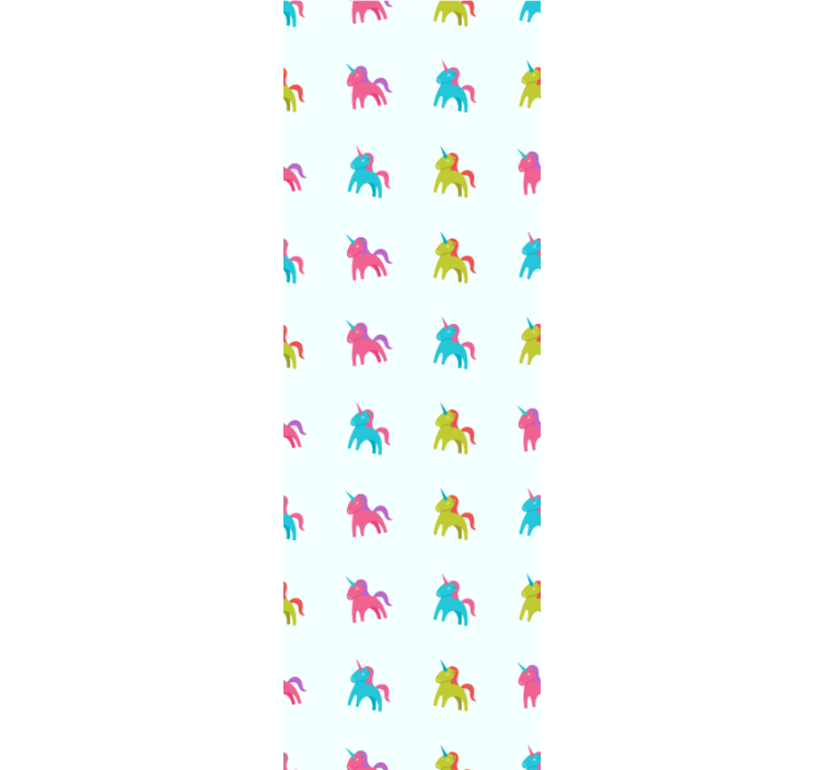 papel de parede animais unicórnios coloridos - TenStickers