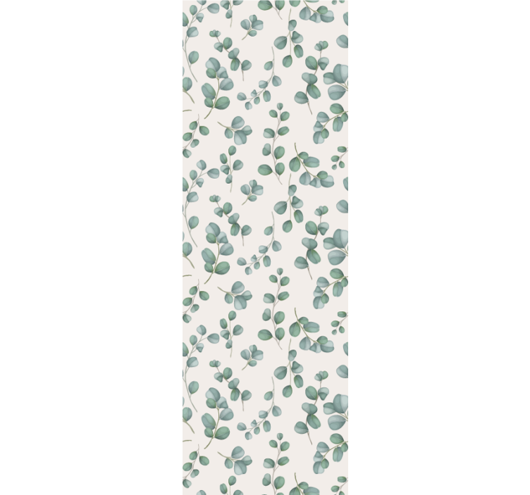 papel de parede floral Folhas de aquarela sobre fundo bege - TenStickers