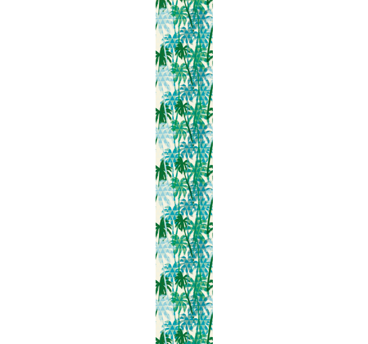 papel de parede selva padrões geométricos tropicais - TenStickers