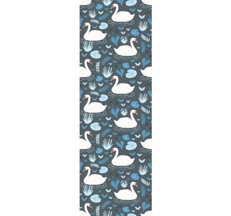 Papel de parede pássaros motivo lago dos cisnes - TenStickers