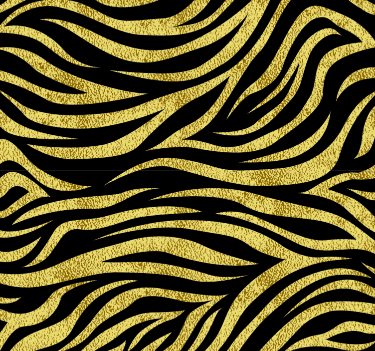 papel de parede para sala Zebra padrão de zebra dourada - TenStickers