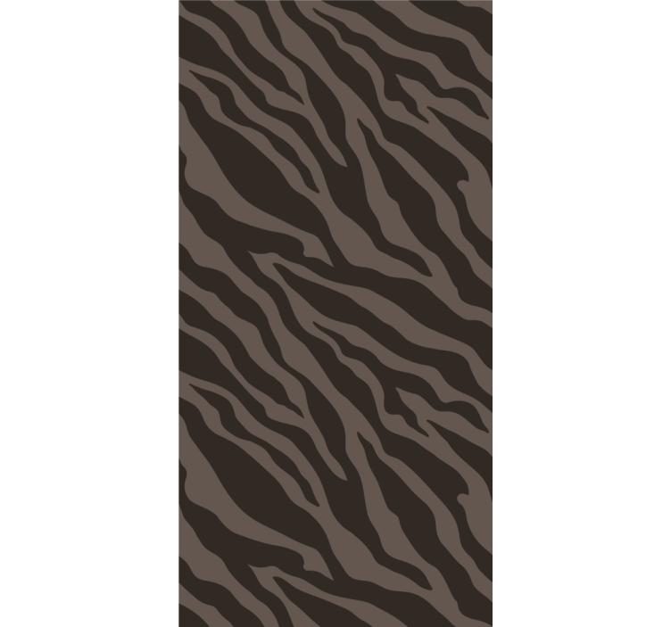 Papel de parede zebra padrão elegante em preto e marrom - TenStickers