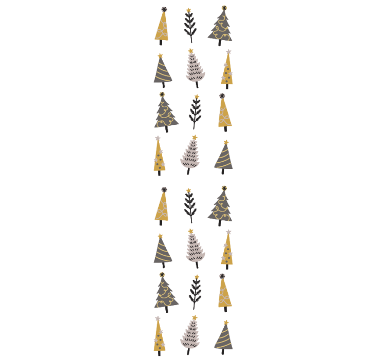 papel de parede entrada Conjunto de árvores de natal coloridas - TenStickers