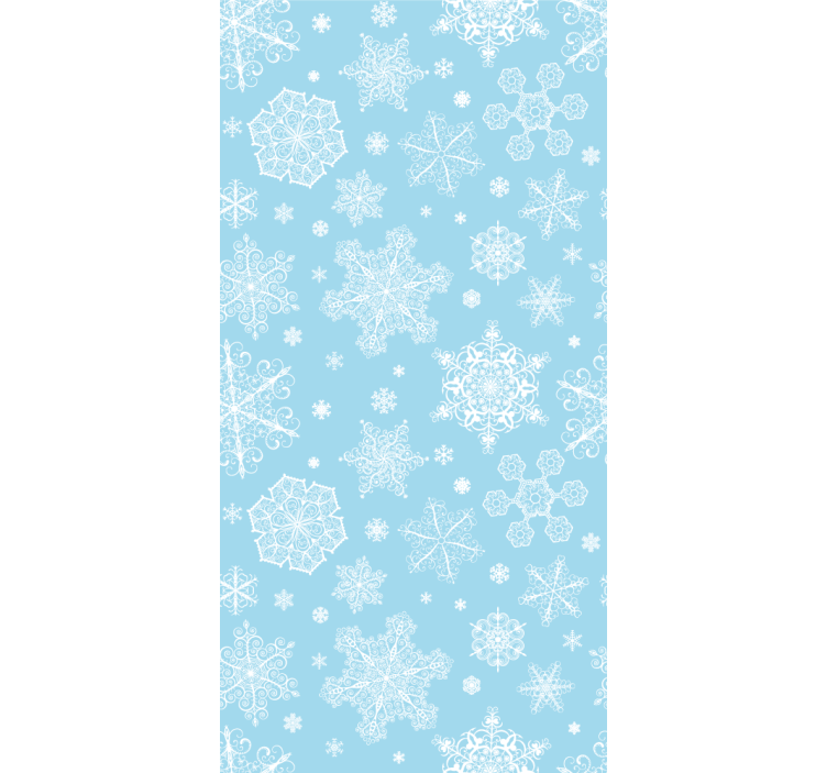 Papel de parede Natal elegância de floco de neve - TenStickers