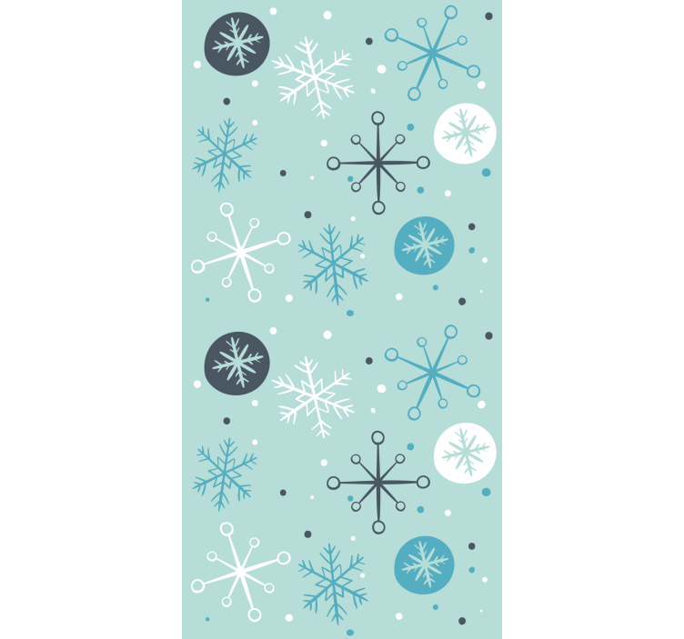 Papel de parede Natal padrão de floco de neve festivo - TenStickers