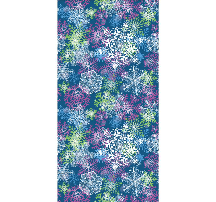 papel de parede para sala Flocos de neve iluminando - TenStickers