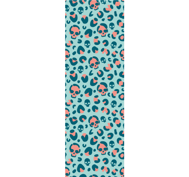 Papel de parede halloween padrão de caveiras - TenStickers