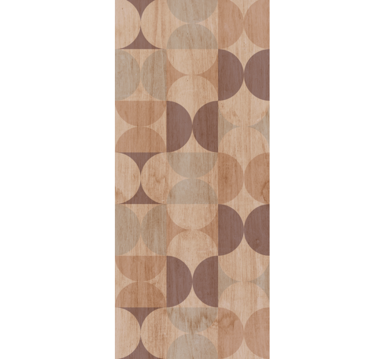 Papel de parede círculos e bolinhas motivo geométrico - TenStickers