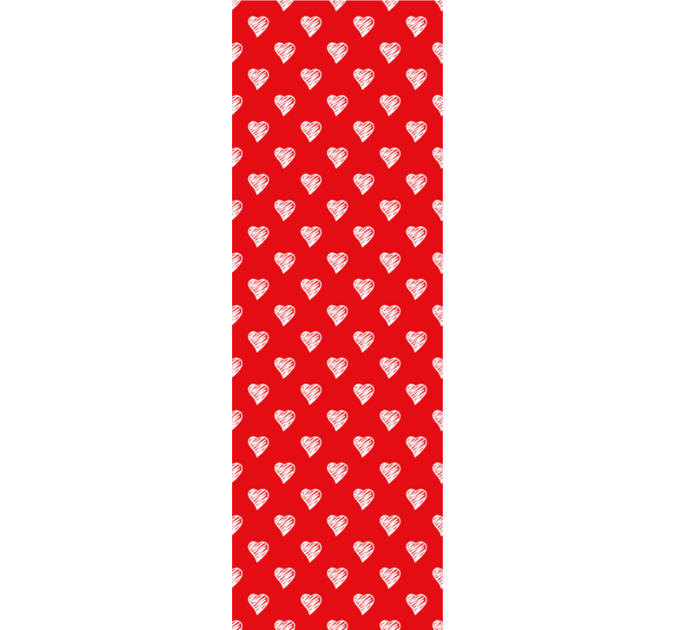 papel de parede para quarto feminino jovem Corações desenhados co - TenStickers