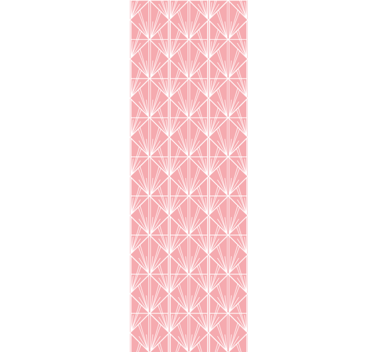 Papel de parede moderno padrão geométrico rosa - TenStickers