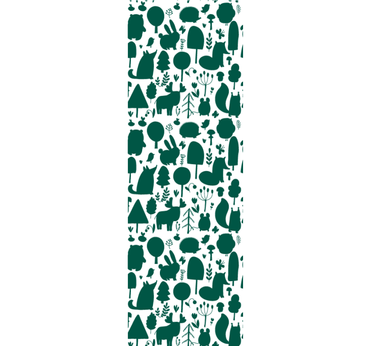 Papel de parede natureza silhuetas da fauna florestal - TenStickers