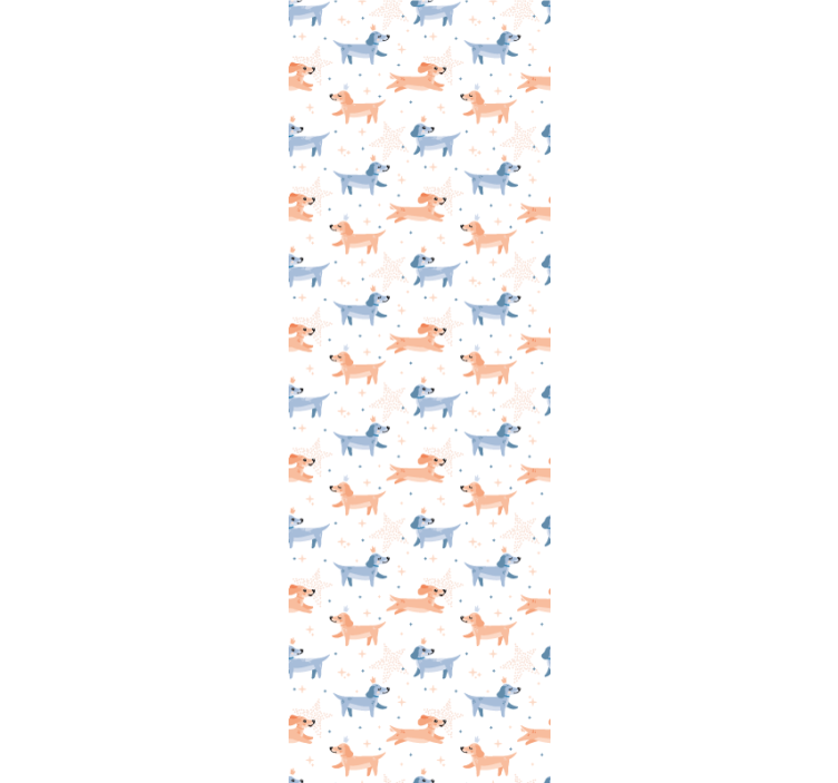 papel de parede quarto de bebé tema cachorrinhos brincalhões - TenStickers