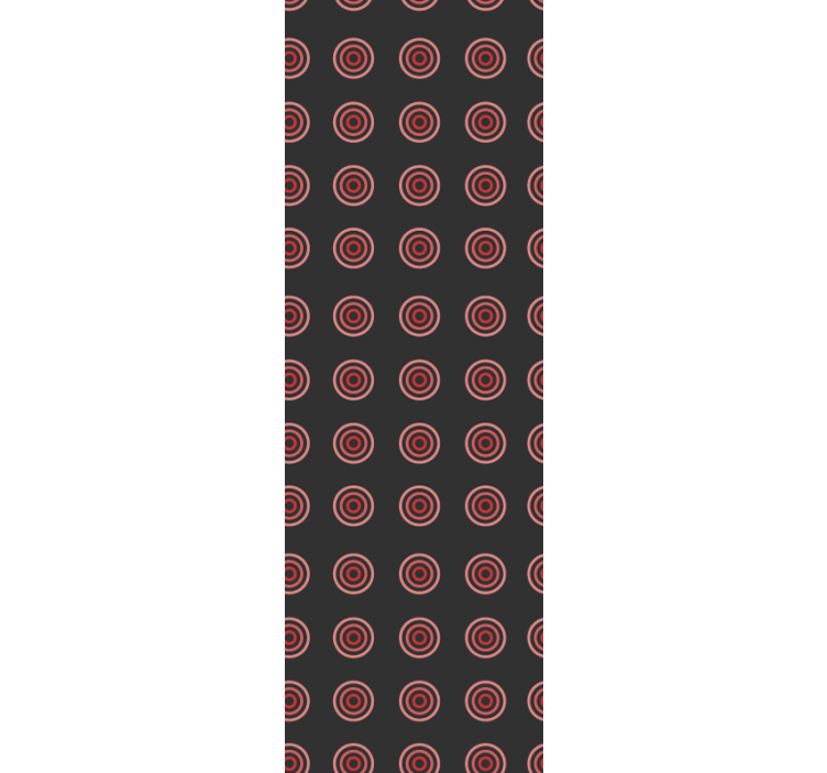 Papel de parede clássico padrão geométrico redondo vermelho - TenStickers