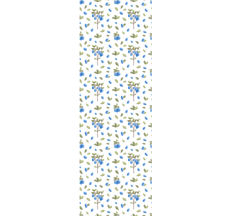 papel de parede flores mirtilo botânico - TenStickers