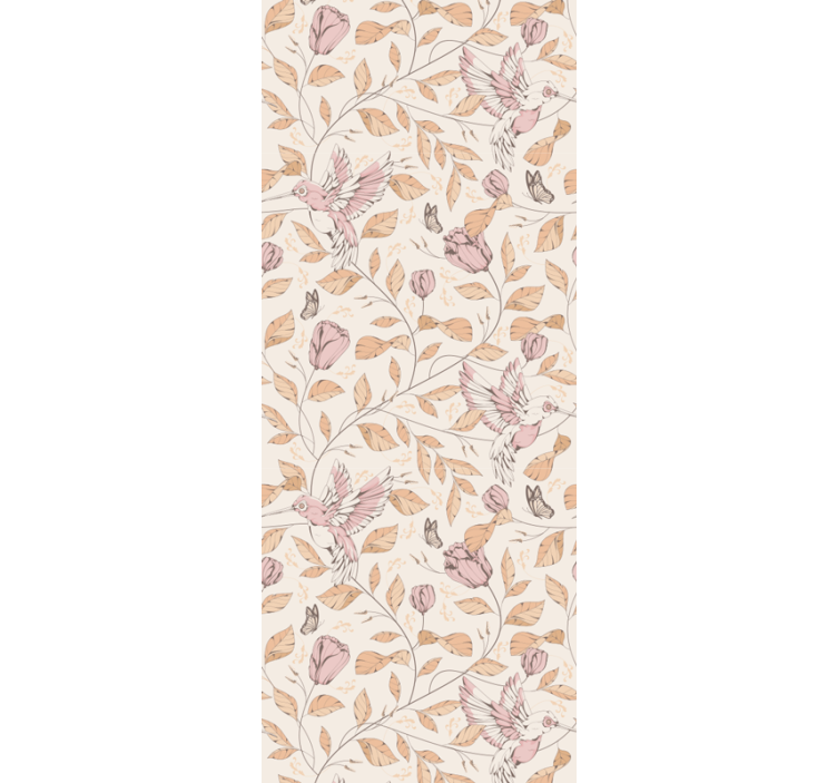 papel de parede floral Tulipas padrão de cores bege - TenStickers