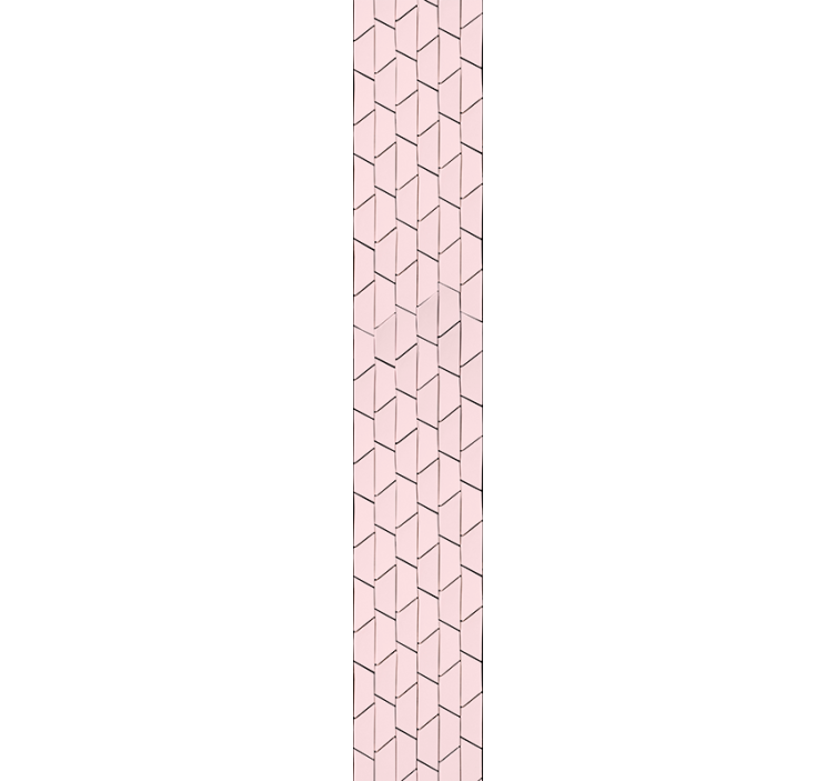papel de parede azulejos Estilo kawaii rosa diagonal - TenStickers