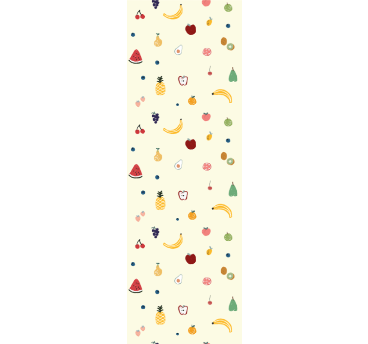 papel de parede para cozinha design de padrão de frutas - TenStickers