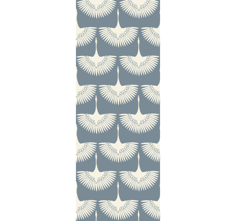Papel de parede pássaros padrão elegante de cegonhas - TenStickers