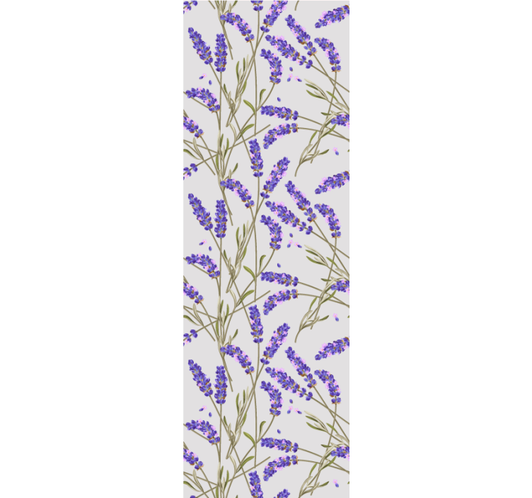 papel de parede floral Padrão de lavanda de estilo provençal - TenStickers
