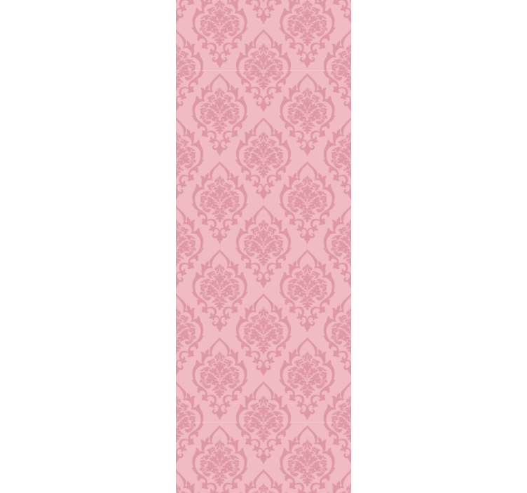 papel de parede barroco padrão floral rosa - TenStickers