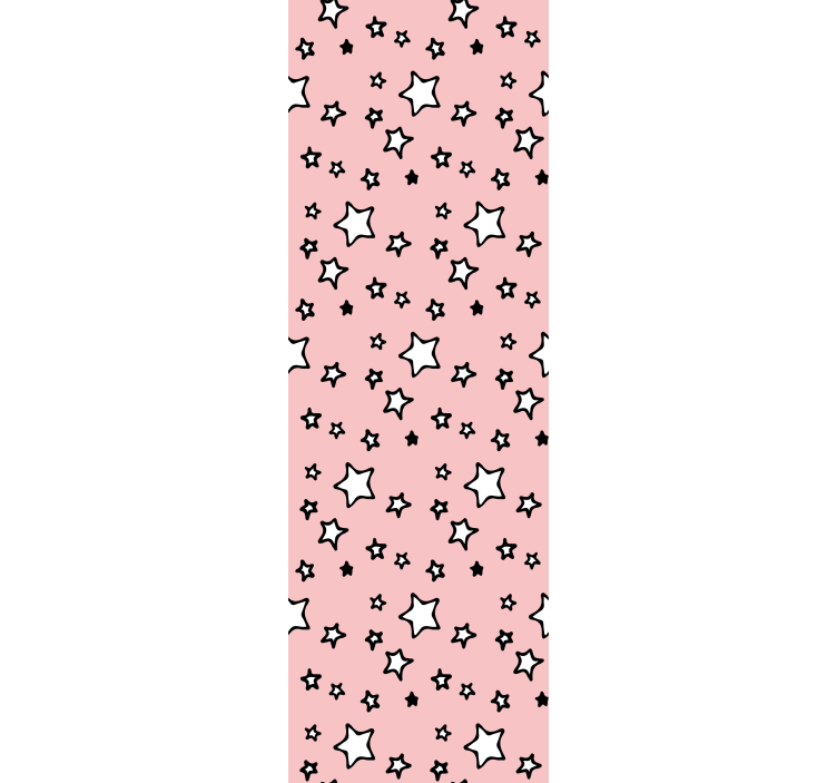 papel de parede quarto de bebé design de estrelas rosa - TenStickers