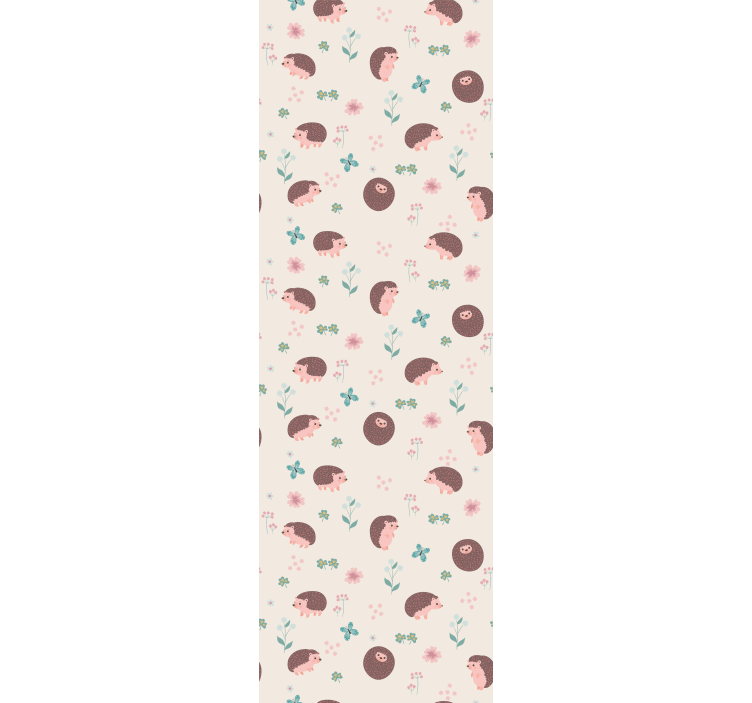 papel de parede animais padrões fofos de ouriço - TenStickers