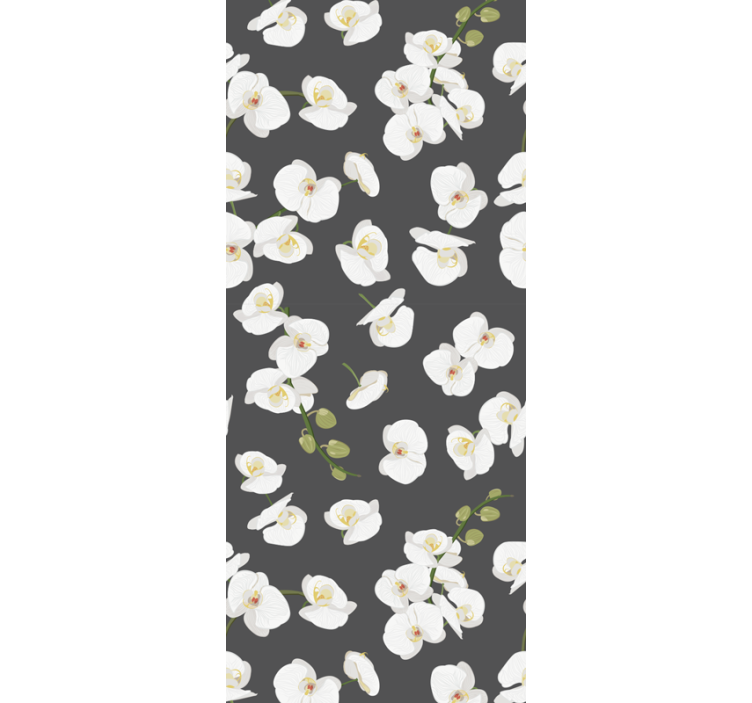 papel de parede floral Orquídeas brancas - TenStickers