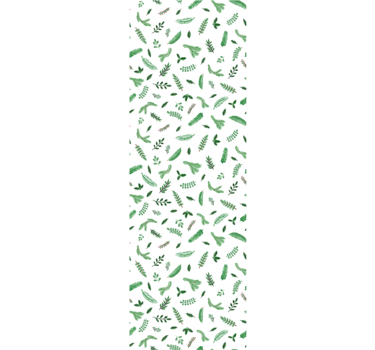 Papel de parede Natal padrões de folhas festivas - TenStickers
