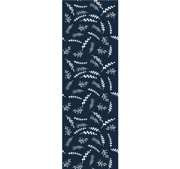 Papel de parede folhas padrão azul delicado - TenStickers