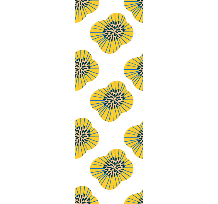 Papel de parede flores padrão floral estiloso - TenStickers