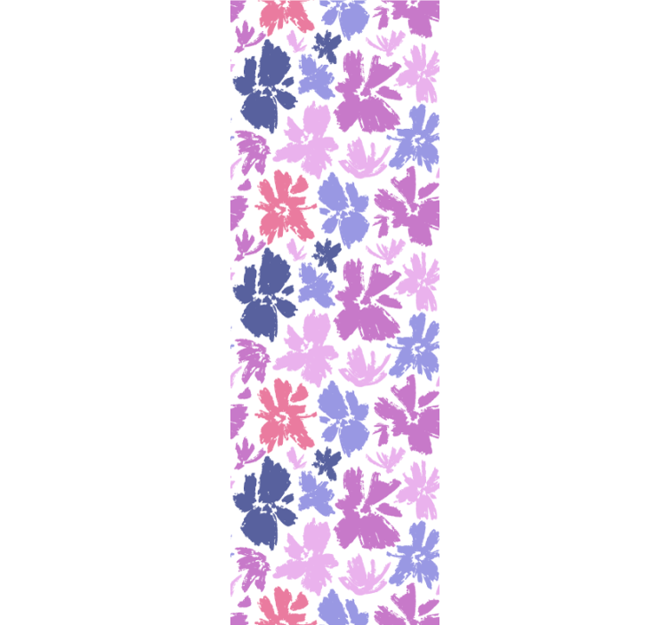papel de parede para sala de jantar arranjo floral roxo - TenStickers