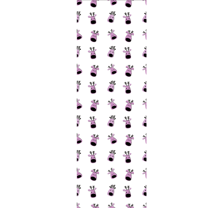 papel de parede para sala Veado rosa padrão de natal - TenStickers