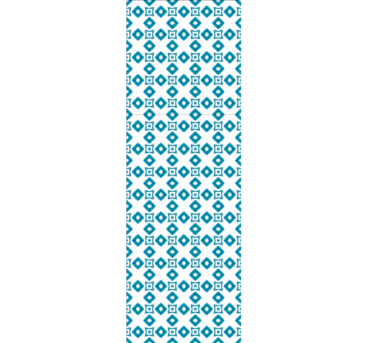 papel de parede quadrados Desenho geométrico de diamante azul - TenStickers