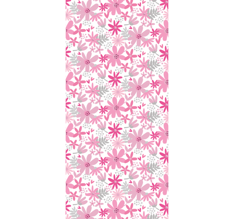 papel de parede floral Estampa de flor rosa 'yambo' - TenStickers