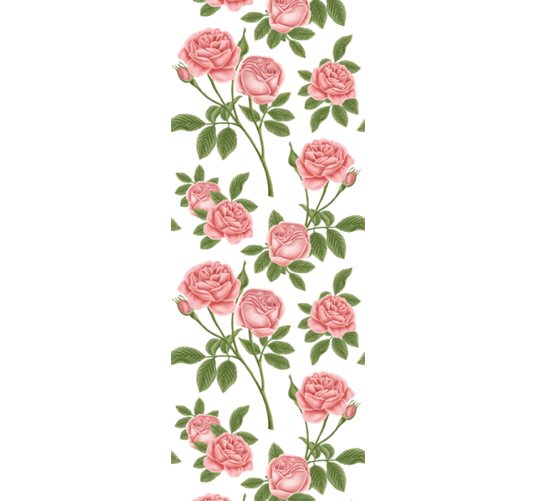 papel de parede floral Estampa de flores rosas - TenStickers