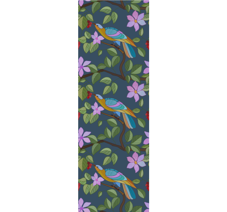 Papel de parede pássaros com design tropical colorido - TenStickers