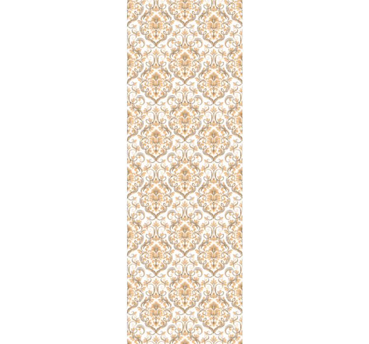 papel de parede clássico Branco e dourado estilo mandala - TenStickers