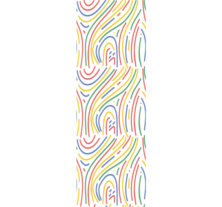 papel de parede escritorio linhas curvas coloridas - TenStickers