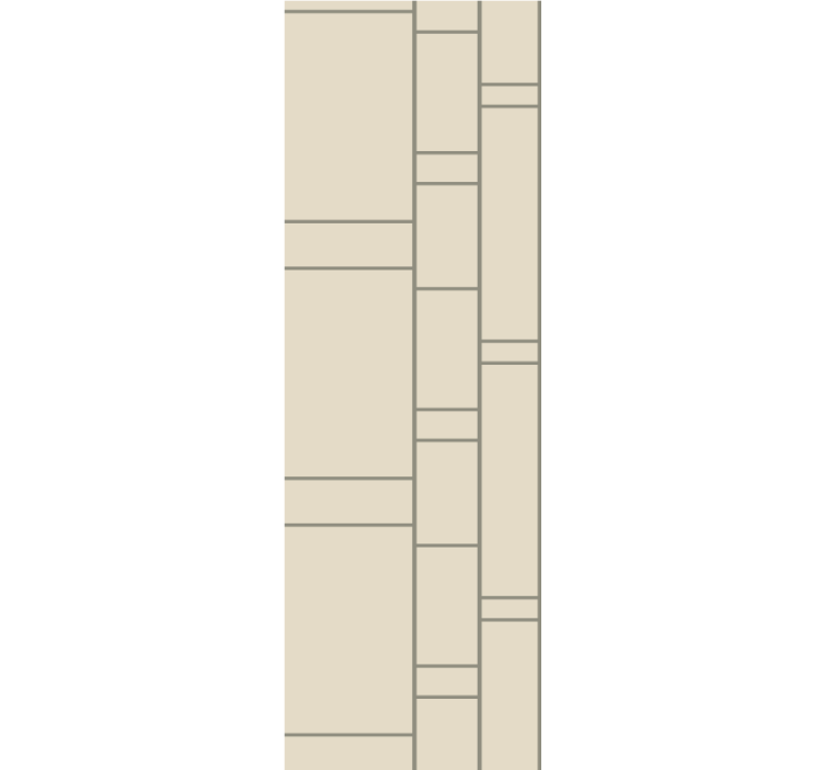 papel de parede quadrados Padrão de quadrados irregulares bege - TenStickers