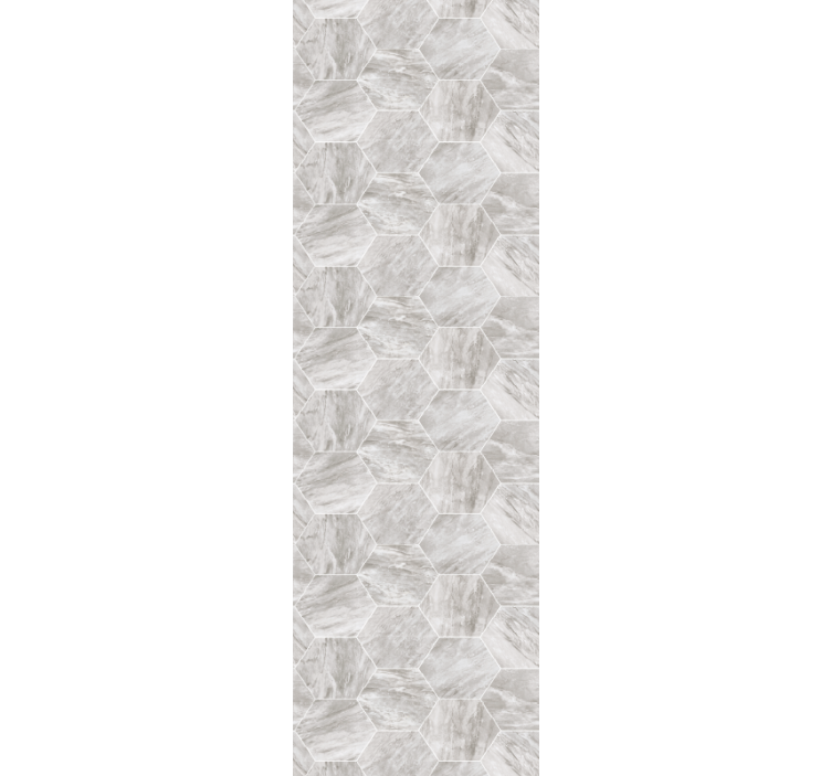 papel de parede mármore Padrão hexagonal de mármore cinza - TenStickers