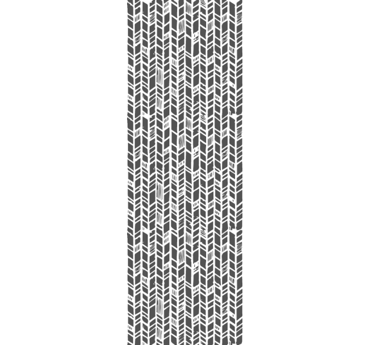 papel de parede abstracto Padrão tribal preto e branco - TenStickers